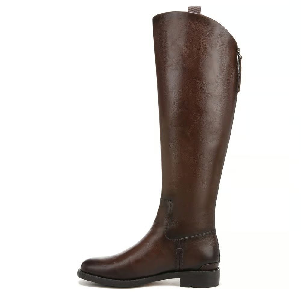 Franco Sarto Meyer Knee High Dark Brown Leather Riding Boots Sz 9 / 40 - Picture 5 of 8
